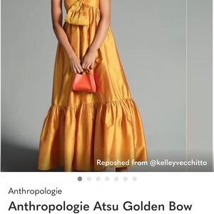 Anthropologie Mustard Yellow Maxi Dress